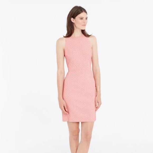 Ann Taylor Dresses & Skirts - Ann Taylor Hibiscus Coral Jacquard Sheath Dress Size 10